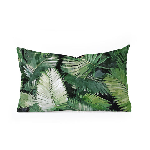 83 Oranges Life Is Better With Palm Trees Oblong Throw Pillow