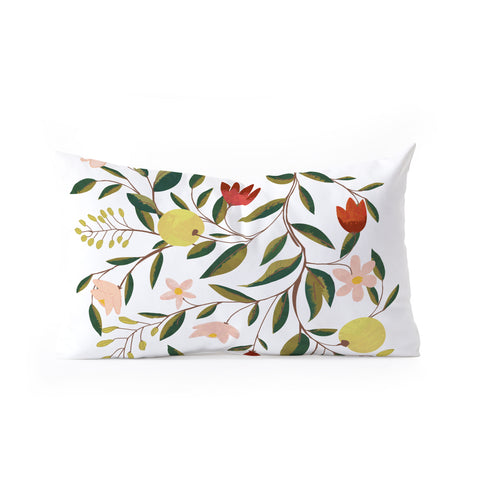 83 Oranges Lovely And Fine Oblong Throw Pillow
