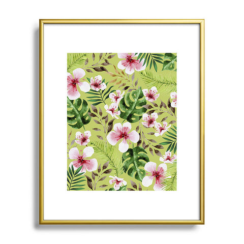 83 Oranges Lovely Floral Metal Framed Art Print