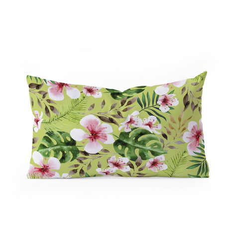 83 Oranges Lovely Floral Oblong Throw Pillow