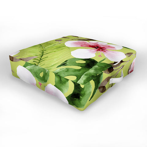 83 Oranges Lovely Floral Outdoor Floor Cushion