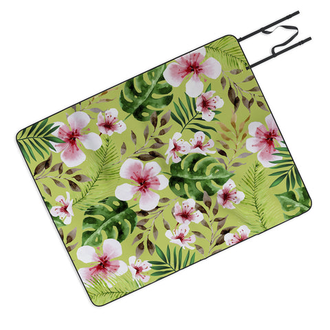 83 Oranges Lovely Floral Picnic Blanket