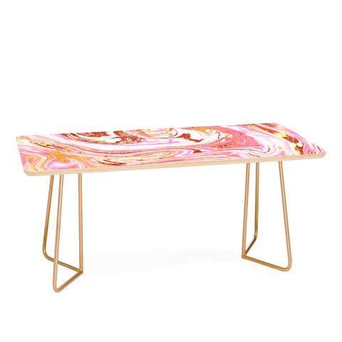 83 Oranges Marble and Rose Gold Dust Coffee Table