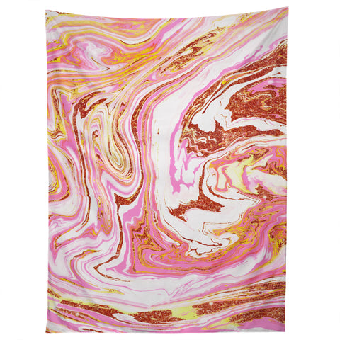 83 Oranges Marble and Rose Gold Dust Tapestry