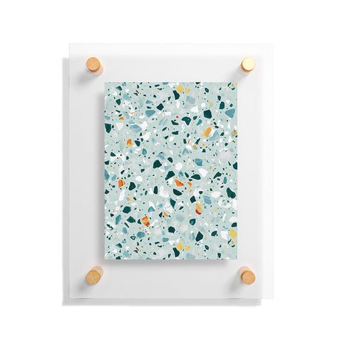 83 Oranges Mint Terrazzo Floating Acrylic Print
