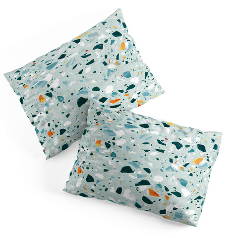 83 Oranges Mint Terrazzo Pillow Shams