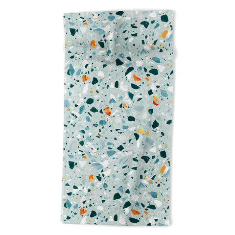 83 Oranges Mint Terrazzo Beach Towel
