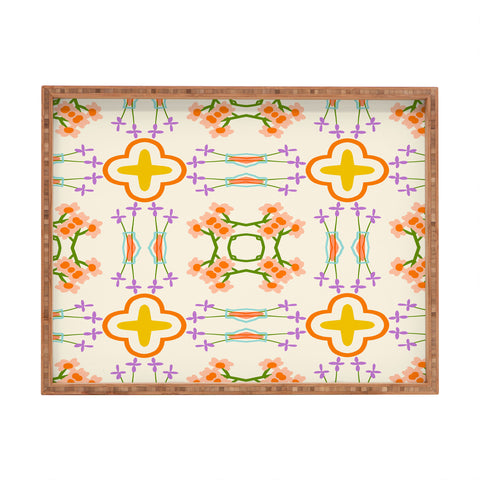 83 Oranges Modern Mandala 01 Rectangular Tray