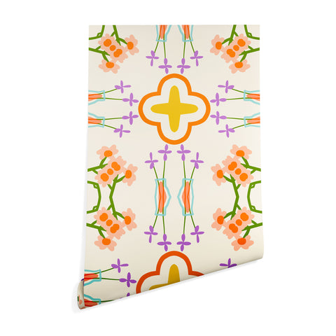 83 Oranges Modern Mandala 01 Wallpaper