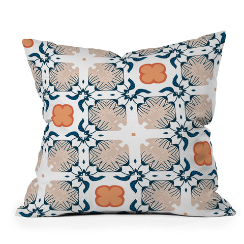83 Oranges Modern Mandala 02 Throw Pillow