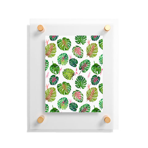 83 Oranges Monstera Love Floating Acrylic Print