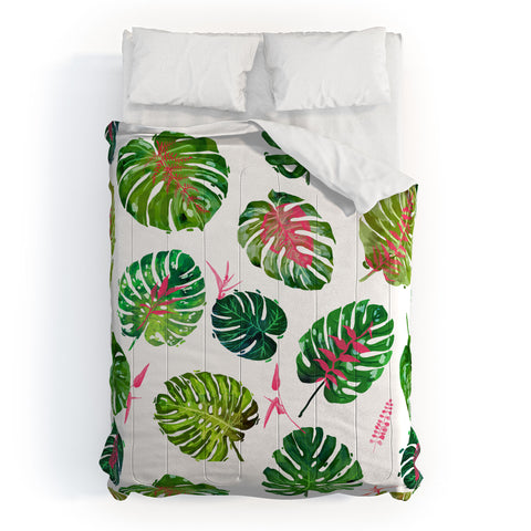 83 Oranges Monstera Love Comforter