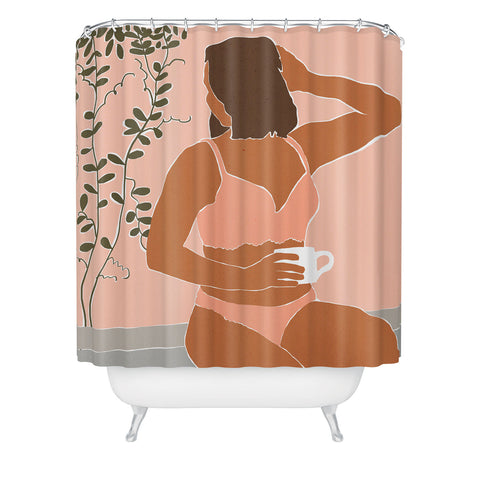 83 Oranges Morning Coffee Shower Curtain