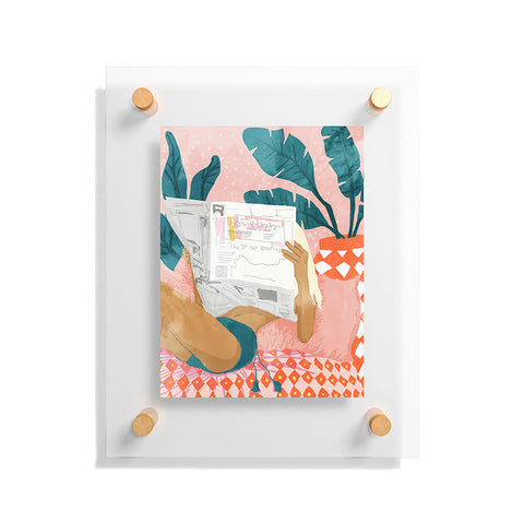 83 Oranges Morning News Floating Acrylic Print