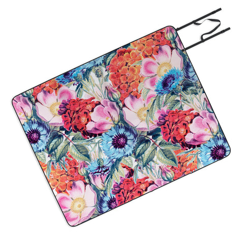 83 Oranges Neon Bloom Picnic Blanket