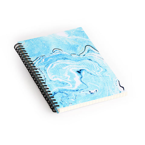 83 Oranges Ocean Marble Spiral Notebook