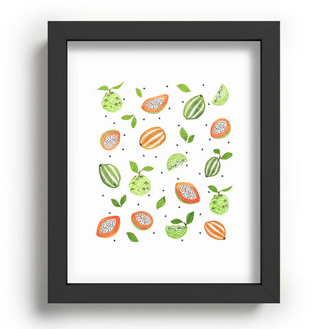 83 Oranges Papaya And Custard Apple Recessed Framing Rectangle