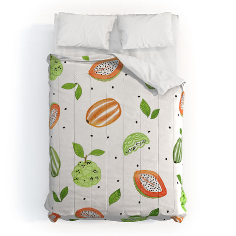 83 Oranges Papaya And Custard Apple Comforter