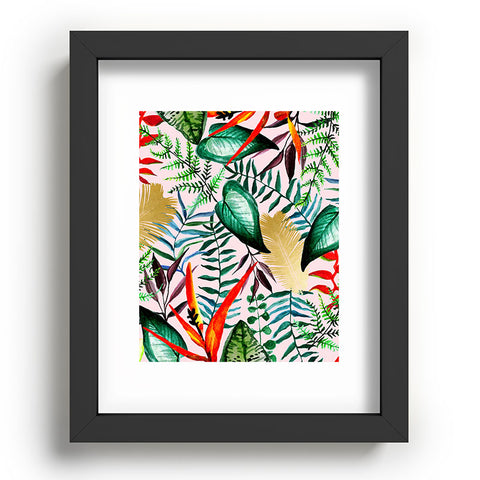 83 Oranges Paradise Floral Recessed Framing Rectangle