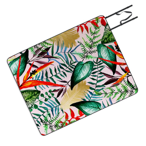 83 Oranges Paradise Floral Picnic Blanket