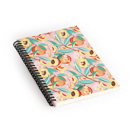 83 Oranges Peach Season Spiral Notebook