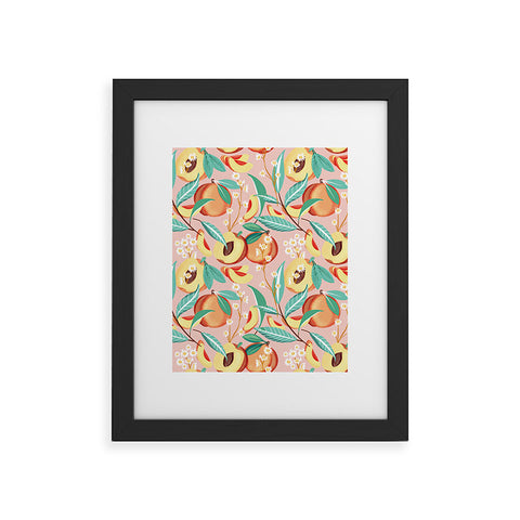 83 Oranges Peach Season Framed Art Print