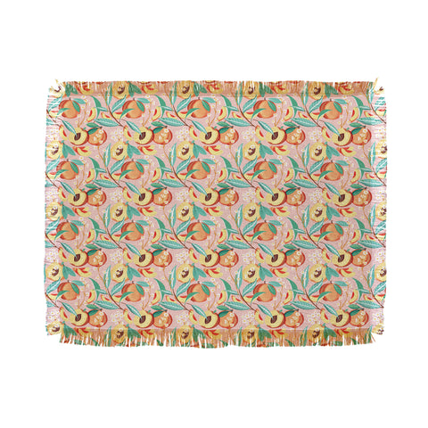 83 Oranges Peach Season Throw Blanket