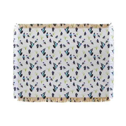 83 Oranges Pigeon Park Throw Blanket