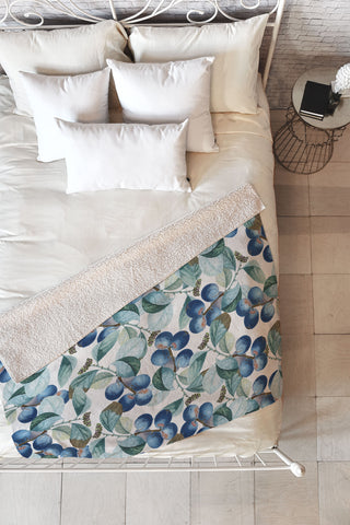 83 Oranges Plum Plum Fleece Throw Blanket