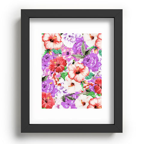 83 Oranges Purple Floral Recessed Framing Rectangle
