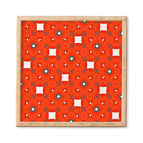 83 Oranges Red Poppies Pattern Framed Wall Art