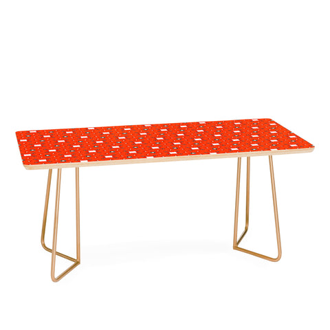 83 Oranges Red Poppies Pattern Coffee Table