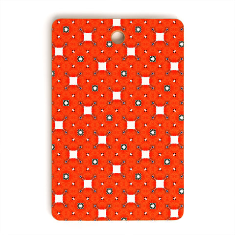 83 Oranges Red Poppies Pattern Cutting Board Rectangle