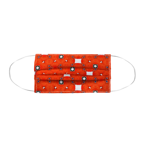 83 Oranges Red Poppies Pattern Face Mask