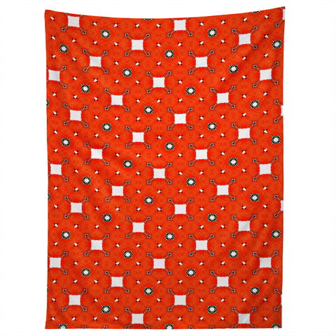 83 Oranges Red Poppies Pattern Tapestry
