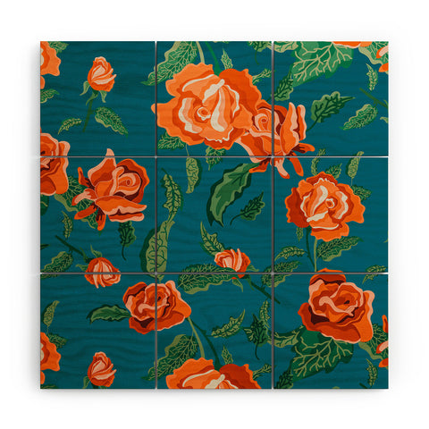 83 Oranges Rosalie Wood Wall Mural