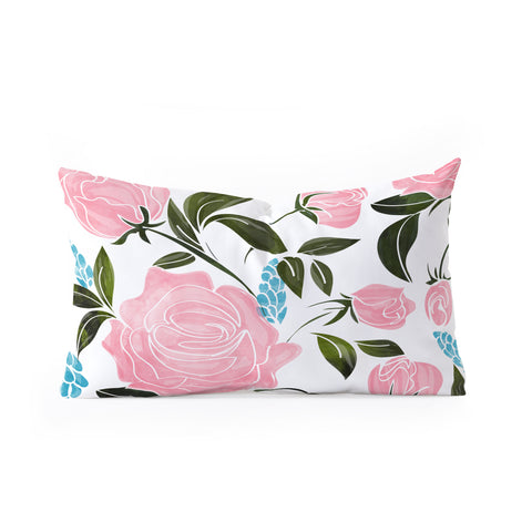 83 Oranges Rosy II Oblong Throw Pillow