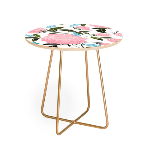 83 Oranges Rosy II Round Side Table