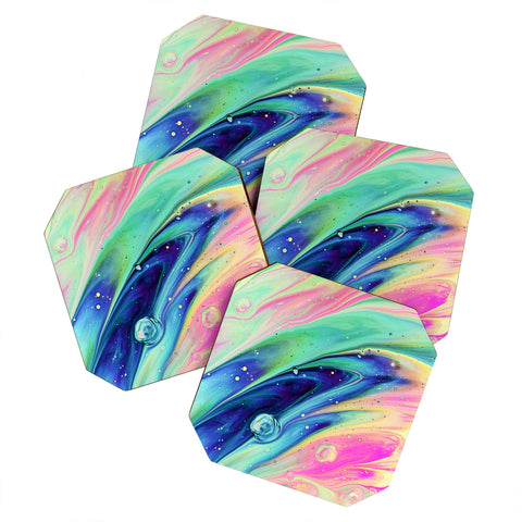 83 Oranges Space abstract Coaster Set