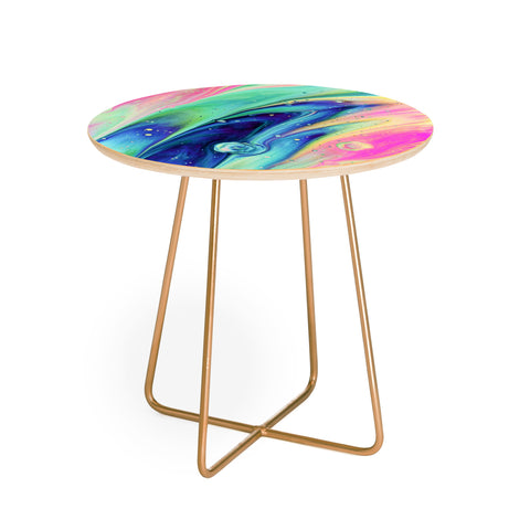 83 Oranges Space abstract Round Side Table