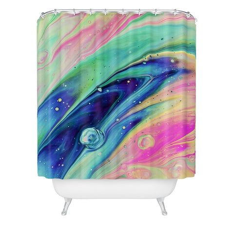 83 Oranges Space abstract Shower Curtain