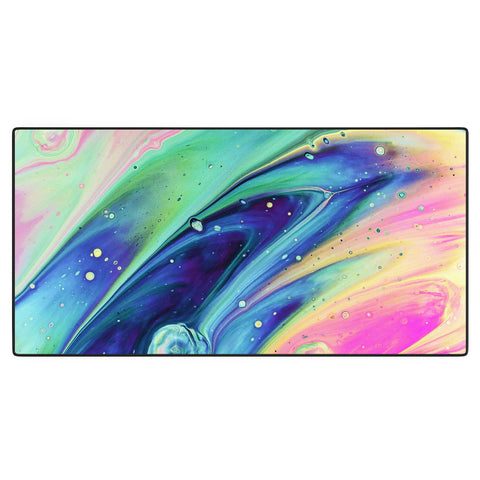 83 Oranges Space abstract Desk Mat