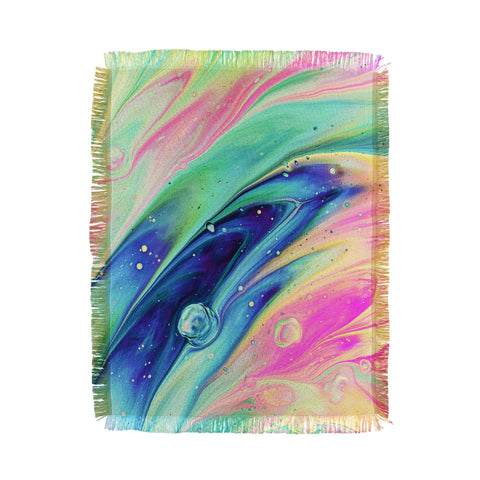 83 Oranges Space abstract Throw Blanket
