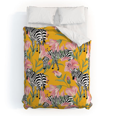 83 Oranges Striped For Life Duvet Cover