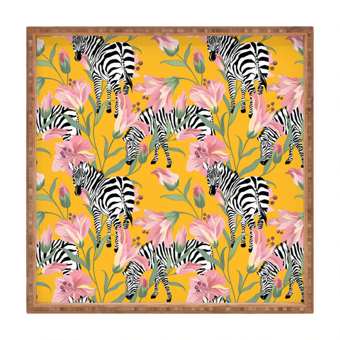 83 Oranges Striped For Life Square Tray