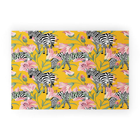 83 Oranges Striped For Life Welcome Mat