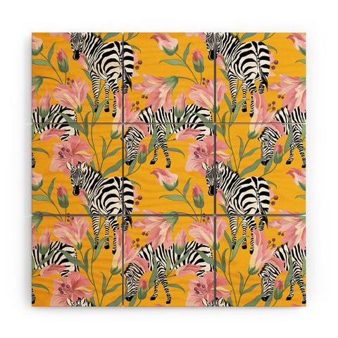 83 Oranges Striped For Life Wood Wall Mural