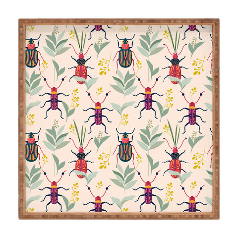 83 Oranges Summer Bugs Square Tray