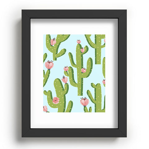 83 Oranges Summer Cactus illustration Recessed Framing Rectangle