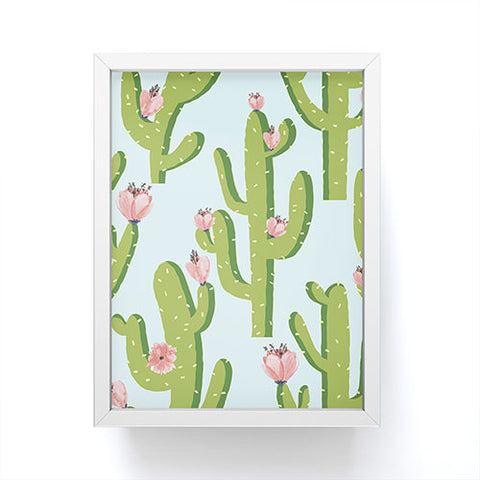 83 Oranges Summer Cactus illustration Framed Mini Art Print